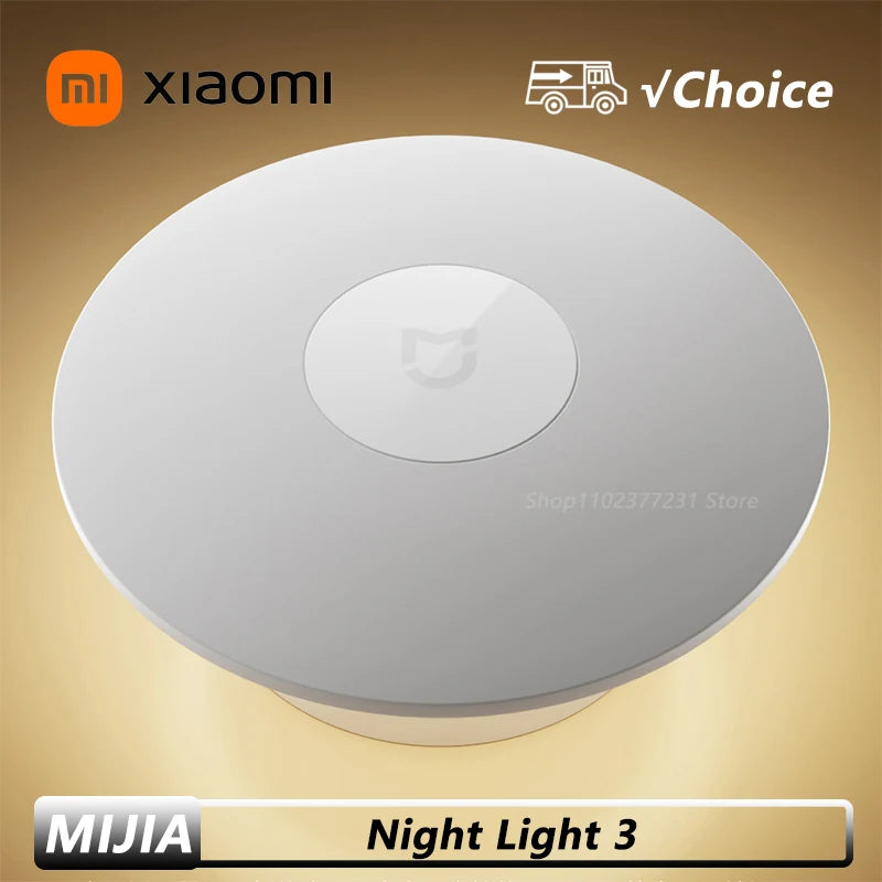 New Original XIAOMI Mijia Night Light 3 Adjustable Brightness Infrared Smart Human Body Sensor Magnetic Base For Smart Home Life