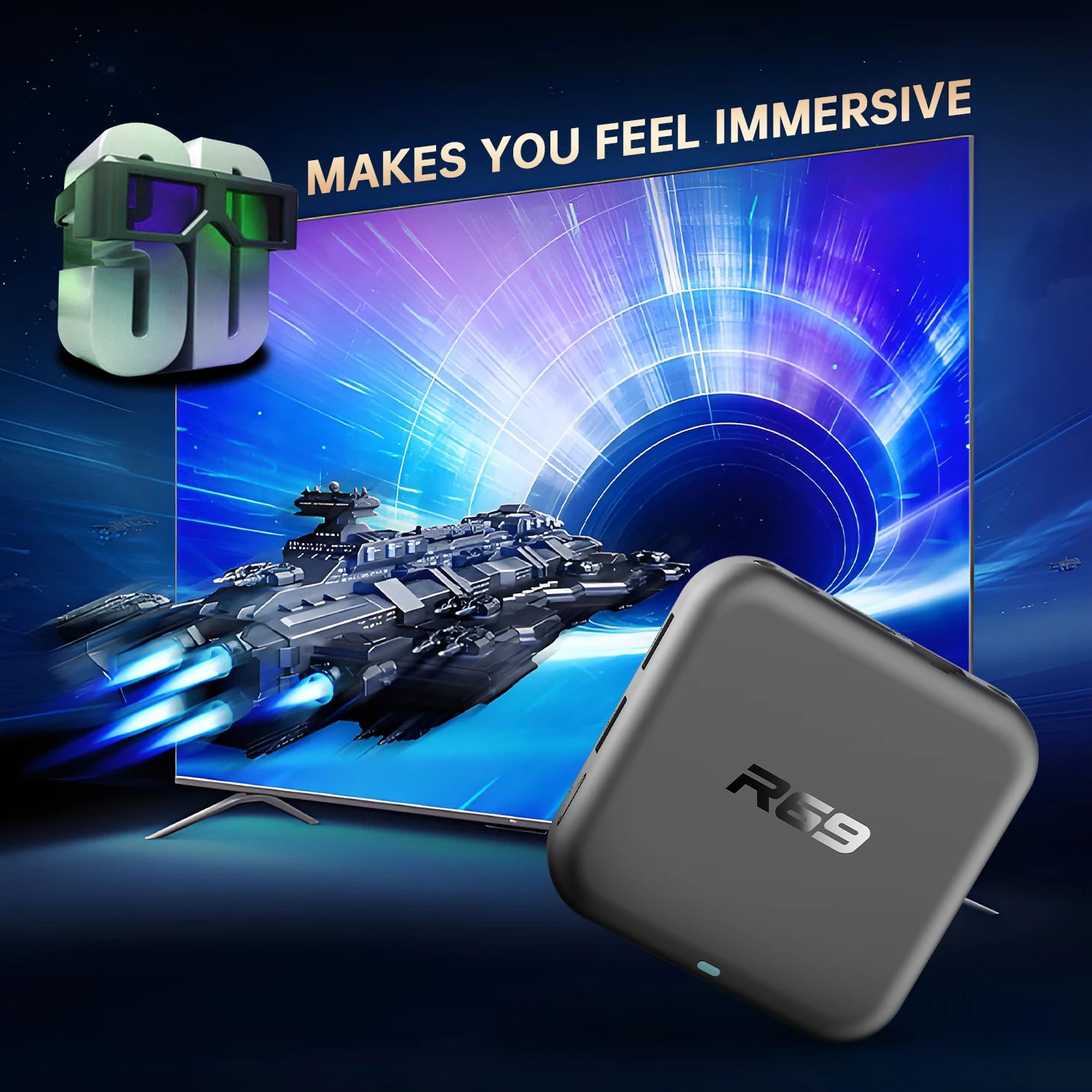 New Global Android 14.0 TV Box R69-1 Support 4K RK3518 Bluetooth 5.0 WIFI 6 RAM 8GB ROM 128GB Multi Language Smart TV BOX