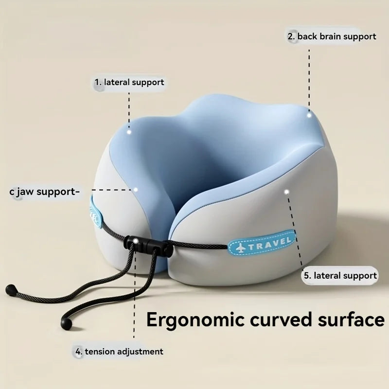 U Shaped Memory Foam Neck Pillows Soft Travel Pillow Massage Neck Pillow Sleeping Airplane Pillow Cervical Healthcare Bedding