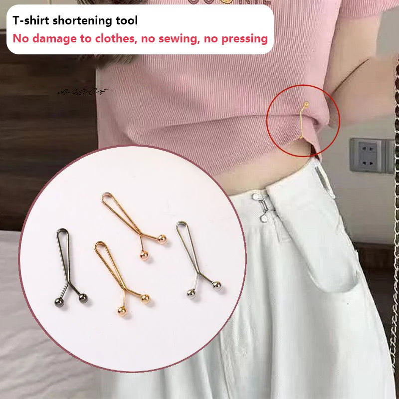 4Pcs Jeans Skirts Detachable Buckle Accessories Adjustable Sleeve Clip For Pants Waist Tightening Sleeve Reduction Clip