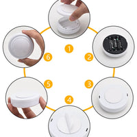 RGB Color Under Cabinet Lights Wireless Battery LED Lights Remote Control Dimmable Wardrobe Night Lamp For Bedroom Kitchen