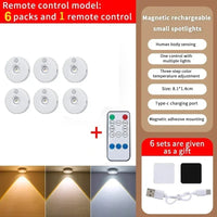 LED Under Cabinet Light USB Chargeable LED Wireless Lights Display Bookcase Wardrobe Closet Lamp Dimmable Touch Sensor