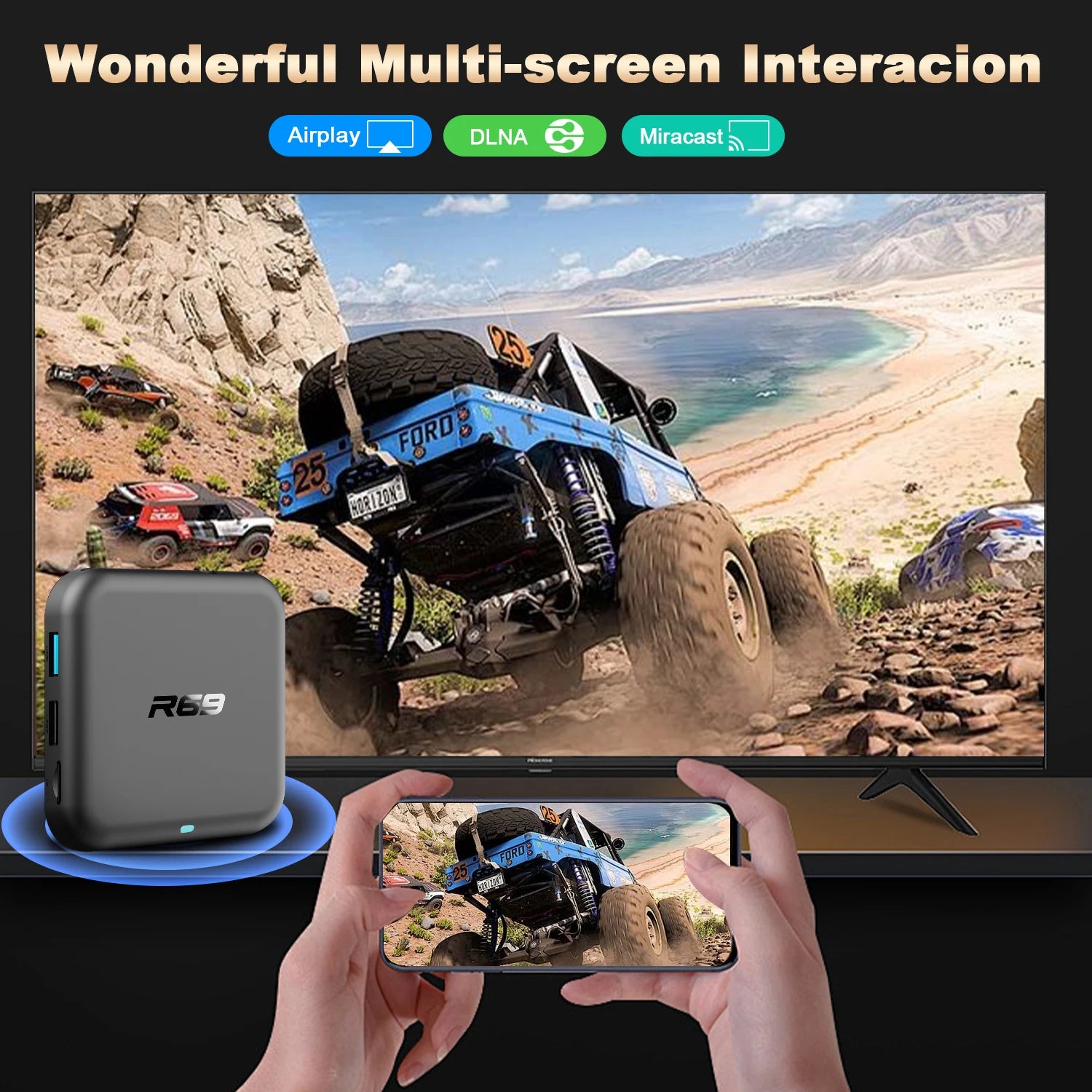 New Global Android 14.0 TV Box R69-1 Support 4K RK3518 Bluetooth 5.0 WIFI 6 RAM 8GB ROM 128GB Multi Language Smart TV BOX