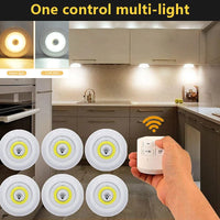 LED Under Cabinet Light with Remote Control Battery Operated LED Closets Lights Wardrobe Bedroom lighting Dimmable Night Light