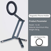 XILETU Magsafe Magnetic cell Phone Tripod Stand with Hook Foldable Desktop Holder for iPhone desktop Selfie Video Mobile tripods
