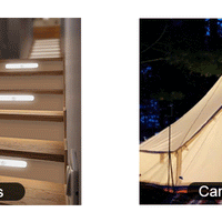 WILLED  Motion Sensor Cabinet Light Battery Display 60 LED Touch Light Bar Wireless Rechargeable Battery Night Light