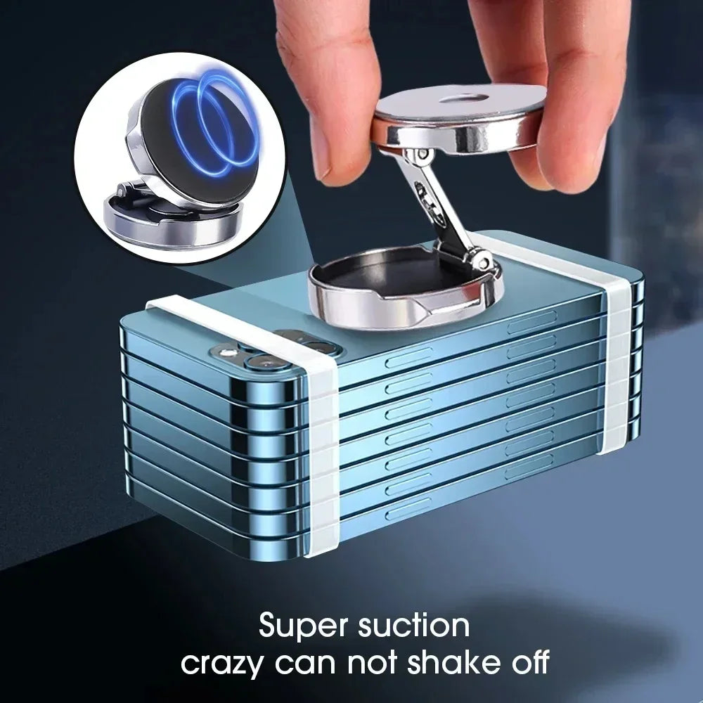 360° Magnetic Phone Holder – Foldable Car Mount with Strong Grip (Universal Fit)