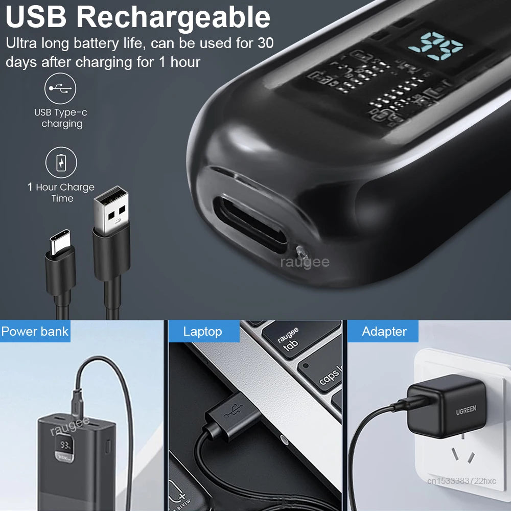 Nose Hair Trimmer Mini Trimmer for Man Portable Nose Trimmer 360 Rotating Dual-Blade Washable Electric Nose Hair Clipper