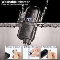 Nose Hair Trimmer Mini Trimmer for Man Portable Nose Trimmer 360 Rotating Dual-Blade Washable Electric Nose Hair Clipper
